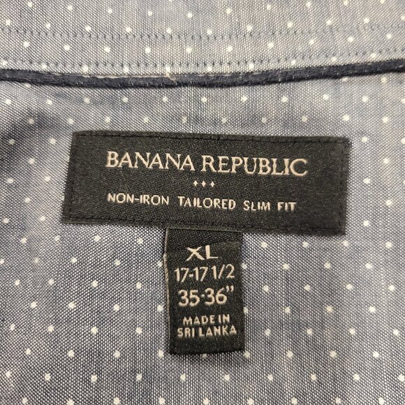 BANANA REPUBLIC SLIM WRINKLE-RESISTANT DRESS SHIRT - Picture 3 of 8